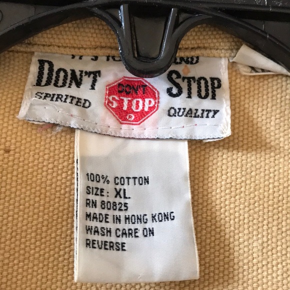 Vintage Don’t Stop mens khaki denim jacket! - Picture 3 of 8
